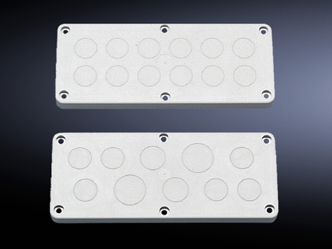 Пластиковые фланш-панели для ввода кабеля с разметкой PG