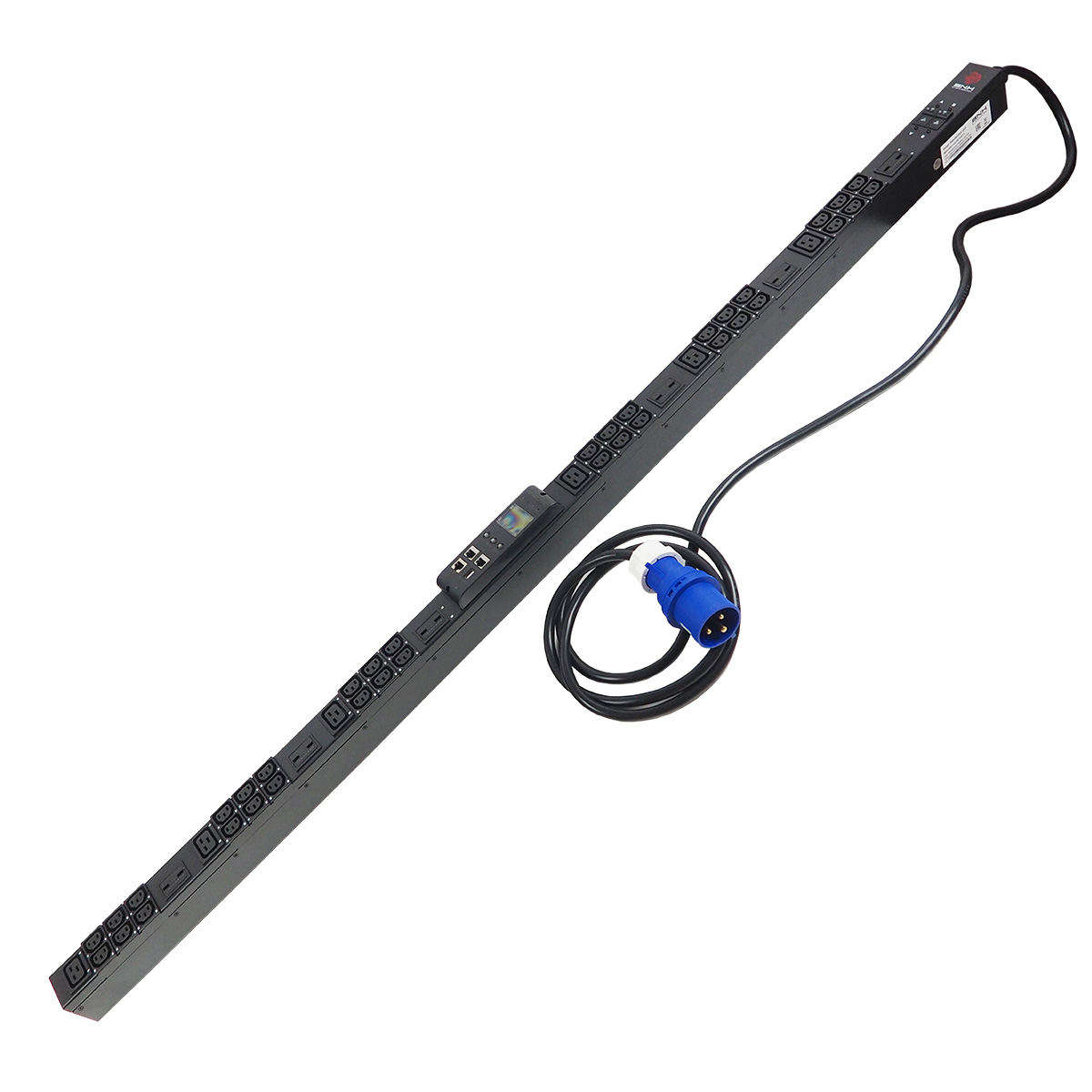 Блок распределения питания BNH B800.MMN, IEC С13 х36, IEC С19 х6, шнур 3м, 1690х52х65 мм(ВхШхГ), 32А, 1ф, вход IEC 309, чёрный  арт. B800.MMN-1x32-36C13-6C19  купить у официального дистрибьютора в Санкт-Петербурге и Москве с доставкой.