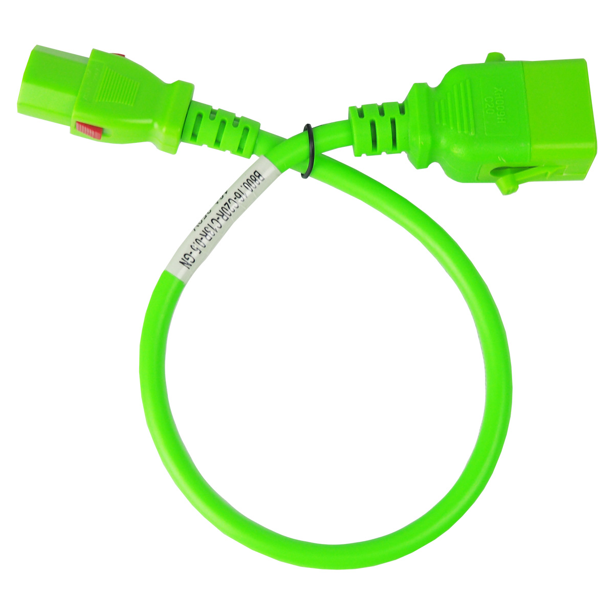 Блоки распределения питания Силовой шнур BNH, IEC 60320 С13, вилка IEC 320 C20, 0.5 м, 16А, с фиксатором обеих сторон, цвет: зелёный купить у официального дистрибьютора в Санкт-Петербурге и Москве с доставкой.