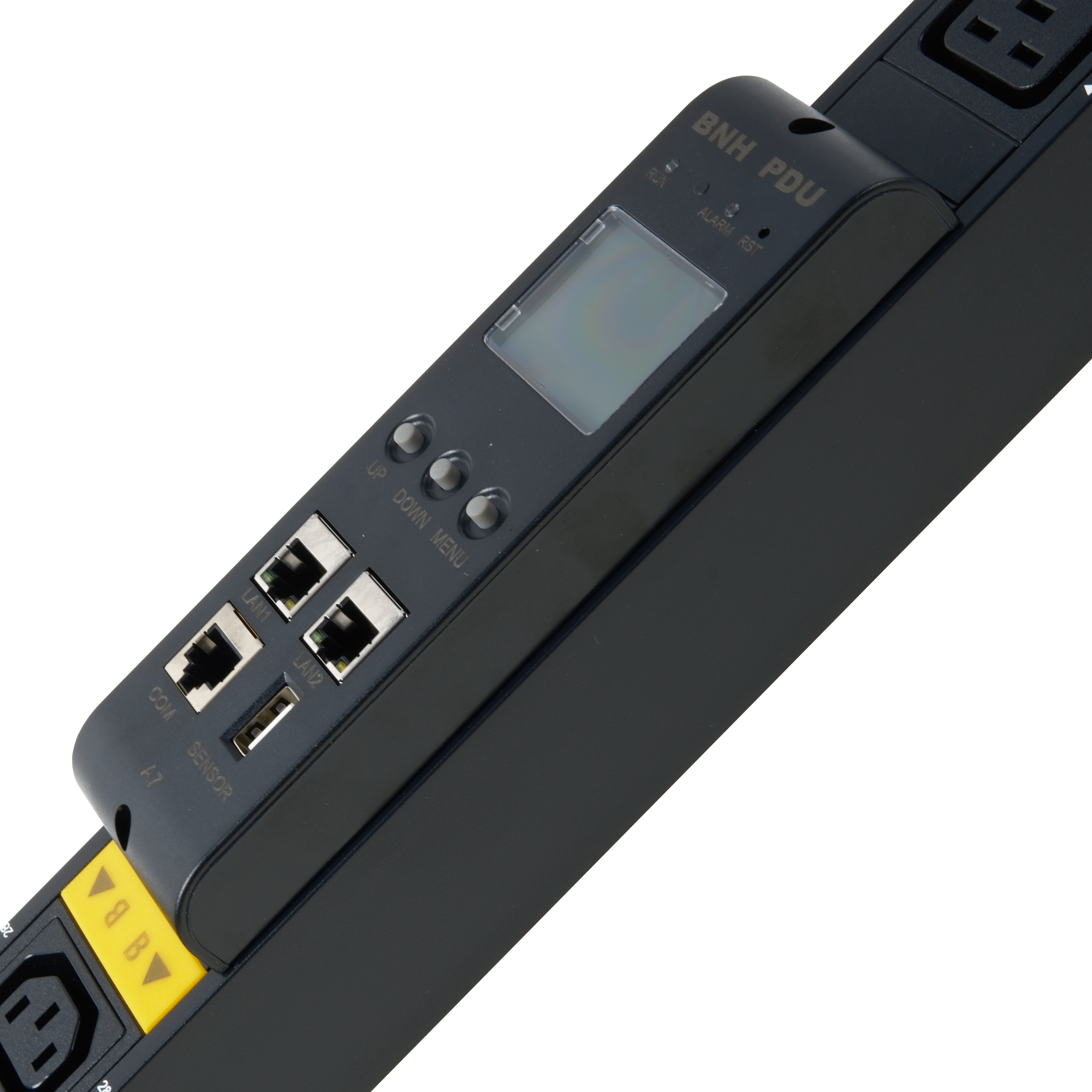 Блок распределения питания BNH B800.M, IEC С13 х36, IEC С19 х6, шнур 3м, 1747х52х45 мм(ВхШхГ), 16А, 3ф, вход IEC 309 16A 3P+N+E, чёрный  арт. B800.M-3x16-36C13-6C19  купить у официального дистрибьютора в Санкт-Петербурге и Москве с доставкой.