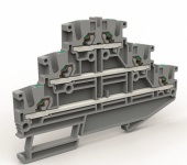 Трехуровневая клемма на 2,5 кв.мм синяя (уп.=100 шт) DKC арт. DKC ZEFT200BL  купить у официального дилера в Санкт-Петербурге и Москве с доставкой.