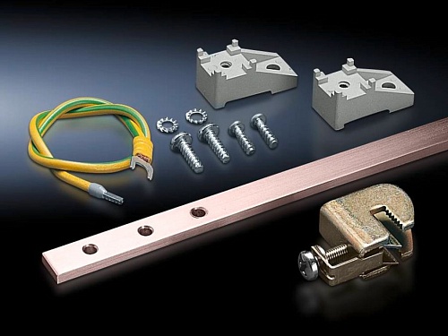 Вертикальная заземляющая шина, 1000 мм Rittal артикул 7543000 Риттал, фото на Овертайм