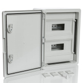 Модульный пластиковый шкаф, IP65, УХЛ1., 300х400х170 на 24 модулей (12х2) Непр. Двр. арт. PP3104  купить у официального дистрибьютора в Санкт-Петербурге и Москве с доставкой по РФ.