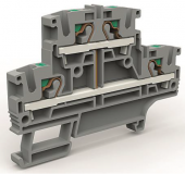 Двухярусная клемма с объединенными ярусами на 4 кв.мм (уп.=40 шт) DKC арт. DKC ZEFD410GR  купить у официального дилера в Санкт-Петербурге и Москве с доставкой.