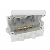 Коробка уравнивания потенциалов, 10 зажимов, 6 вводов  д.25мм, 120х80х50мм, IP55 DKC арт. DKC NE3110  купить у официального дилера в Санкт-Петербурге и Москве с доставкой.