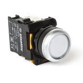 Кнопка управления с подсветкой, 1NO, AC 230 В. (Белый) арт. PB0-AW31M5  купить у официального дистрибьютора в Санкт-Петербурге и Москве с доставкой по РФ.