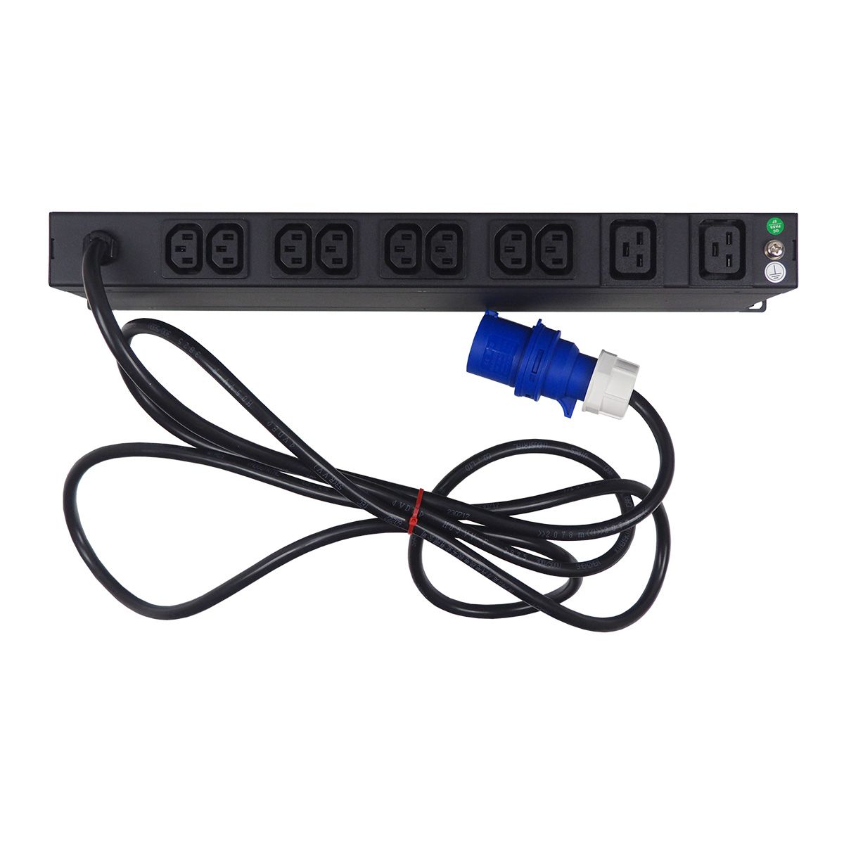 Блок распределения питания BNH B800.M, IEC С13 х8, IEC С19 х2, шнур 3м, 44,5х484х180 мм(ВхШхГ), 16А, 1ф, вход IEC 309 16A P+N+E, чёрный  арт. B800.M-1x16-8C13-2C19  купить у официального дистрибьютора в Санкт-Петербурге и Москве с доставкой.