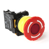Кнопка управления "Грибок" Φ40мм с фиксацией, 1NC, (Красный) арт. PB0-AS542  купить у официального дистрибьютора в Санкт-Петербурге и Москве с доставкой по РФ.