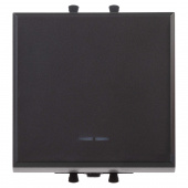 Кнопка одноклавишная модульная, "Avanti", "Черный матовый", 2 модуля DKC арт. DKC 4412152  купить у официального дилера в Санкт-Петербурге и Москве с доставкой.