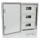 Модульный пластиковый шкаф, IP65, УХЛ1., 350х500х190 на 45 модулей (15х3) Непр. Двр. арт. PP3106  купить у официального дистрибьютора в Санкт-Петербурге и Москве с доставкой по РФ.