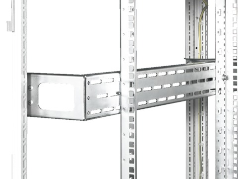 Направляющие по глубине как установочный комплект для профильных шин, дюймовых 482,6 мм (19")