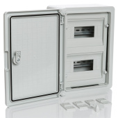 Модульный пластиковый шкаф, IP65, УХЛ1., 250х350х150 на 18 модулей (9х2) Непр. Двр. арт. PP3102  купить у официального дистрибьютора в Санкт-Петербурге и Москве с доставкой по РФ.