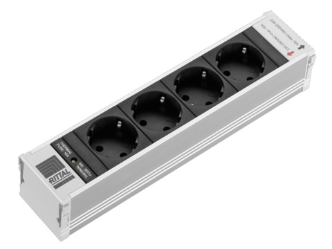 Стандартные розеточные модули Евророзетка (4 розетки) Rittal артикул 7856090 Риттал, фото на Овертайм