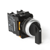 Переключатель с возвратом, без подсветки, удлиненная рукоятка, 3 положения 1-0-2, 2NO. (Черный) арт. PB0-AJ53  купить у официального дистрибьютора в Санкт-Петербурге и Москве с доставкой по РФ.