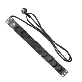 PDU Basic BNH, 19", Schuko х 8, вход Schuko, шнур 2 м, 1U, 45мм, 1ф 16А, выключатель, чёрный  арт. B800.3-1U-8S-2EU  купить у официального дистрибьютора в Санкт-Петербурге и Москве с доставкой.