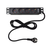 БРП (PDU) Basic BNH, Schuko х 4, вход Schuko, шнур 2 м, 45мм, 1ф 16А, чёрный  арт. B800.3-1U-4S-2EU  купить у официального дистрибьютора в Санкт-Петербурге и Москве с доставкой.