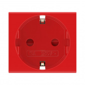 Розетка силовая 2Р+Е, со шторками, «Viva», 2 мод., красная (уп.=5 шт) DKC арт. DKC 45015  купить у официального дилера в Санкт-Петербурге и Москве с доставкой.