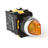 Переключатель с подсветкой, с фиксацией, 2 положения 0-1, 1NO. AC 230 В. (Желтый) арт. PB0-AK125M5  купить у официального дистрибьютора в Санкт-Петербурге и Москве с доставкой по РФ.