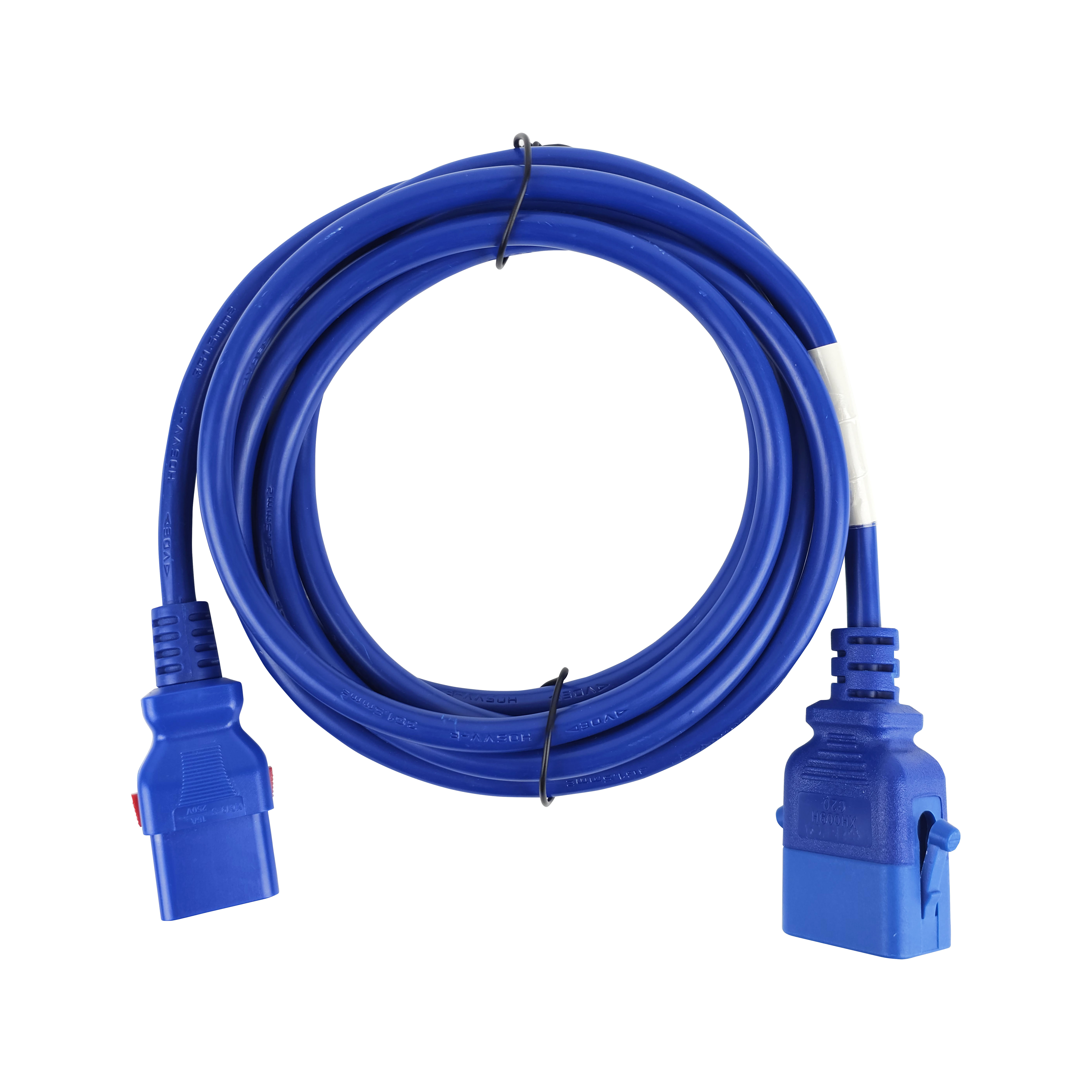 Блоки распределения питания Силовой шнур BNH, IEC 60320 С19, вилка IEC 60320 С20, 3 м, 16А, с фиксатором обеих сторон, цвет: синий купить у официального дистрибьютора в Санкт-Петербурге и Москве с доставкой.