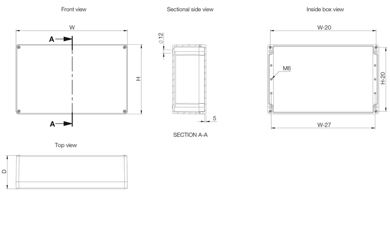 Корпус из полиэстера 120X220X90 мм  арт. MGRP122209GE  купить у официального дистрибьютора в Санкт-Петербурге и Москве с доставкой.