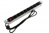 Блок розеток Rem-16 с выкл., 8 Schuko, 16 A, алюм., 19", шнур 1,8 м арт. R-16-8S-V-440-1.8  купить у официального дистрибьютора в Санкт-Петербурге и Москве с доставкой.
