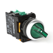Переключатель с подсветкой, с фиксацией, 2 положения 0-1, 1NO. AC/DC 24 В. (Зеленый) арт. PB0-AK123B5  купить у официального дистрибьютора в Санкт-Петербурге и Москве с доставкой по РФ.