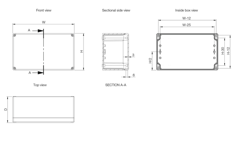ABSBOX GREY COV 80X82X86X  арт. DABP080809GE  купить у официального дистрибьютора в Санкт-Петербурге и Москве с доставкой.