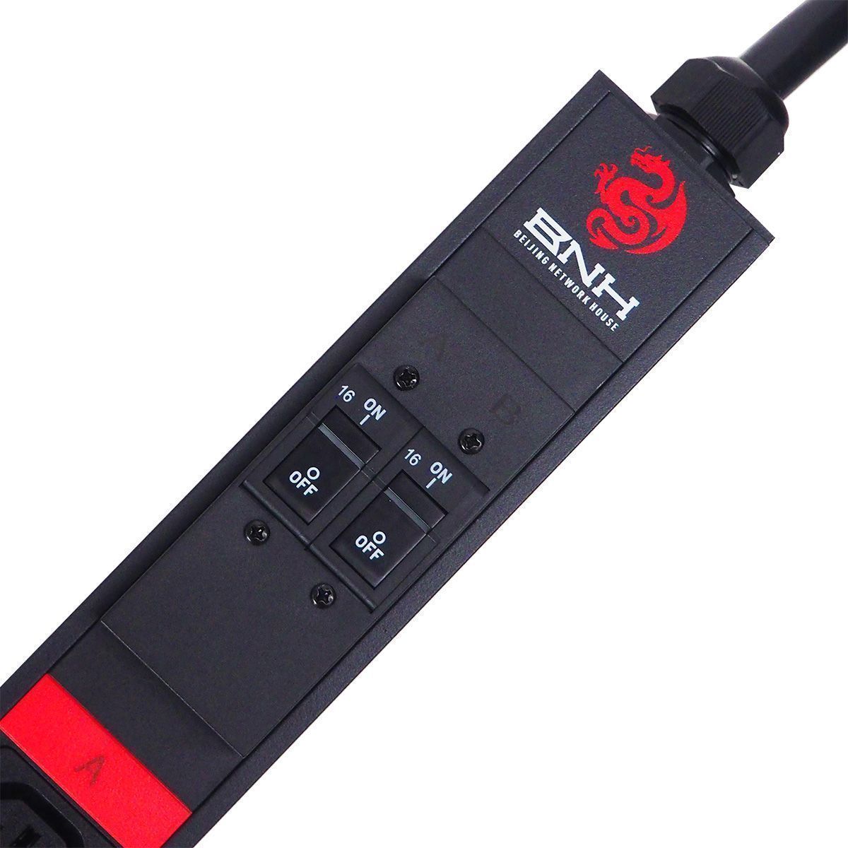 Блок распределения питания BNH B800.M, IEC С13 х24, IEC С19 х6, шнур 3м, 1289х52х45 мм(ВхШхГ), 32А, 1ф, вход IEC 309 32A P+N+E, чёрный  арт. B800.M-1x32-24C13-6C19  купить у официального дистрибьютора в Санкт-Петербурге и Москве с доставкой.