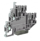 Клеммный зажим. Двухуровневый. Со штекерными контактами. Тип VPD.2/GR. Серый. 2,5 кв.мм. (уп.=10 шт) DKC арт. DKC ZVP500GR  купить у официального дилера в Санкт-Петербурге и Москве с доставкой.